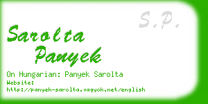 sarolta panyek business card